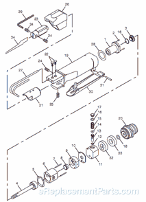 Part Location Diagram of CA145075 Chicago Pneumatic Set Screw